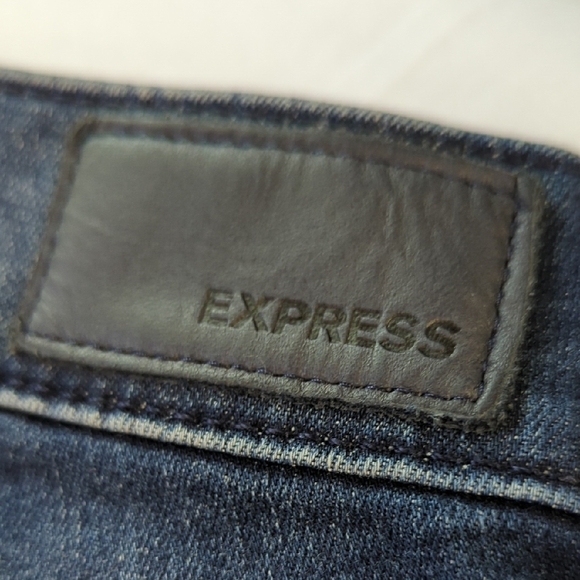Express Dark Blue Skinny Jeans with Studs - Picture 6 of 9